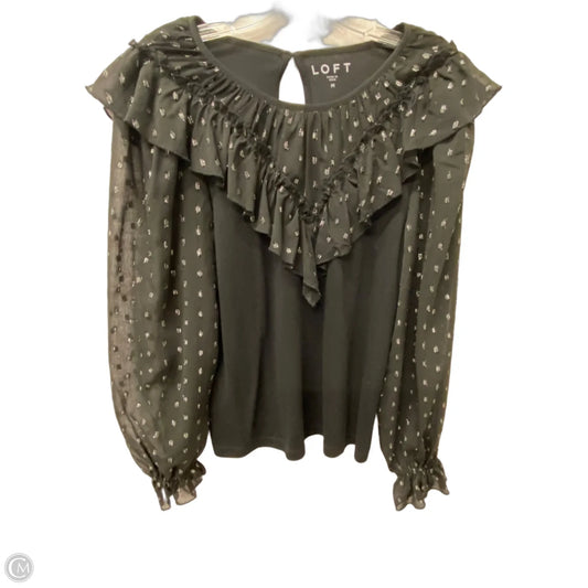 Top Long Sleeve By Loft In Black, Size: M