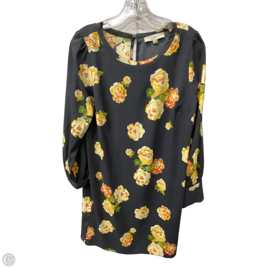 Dress Casual Short By Loft In Grey & Yellow, Size: M