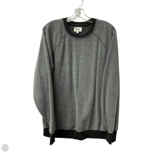 Top Long Sleeve By Cmc In Grey, Size: L