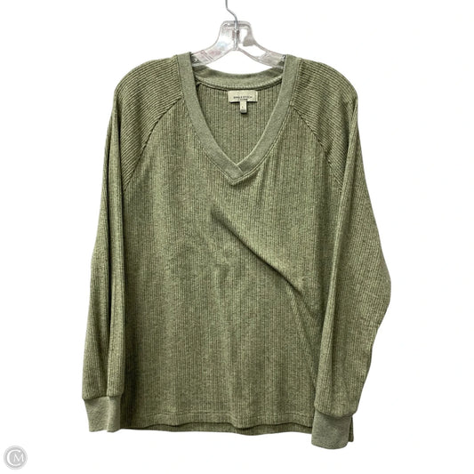 Top Long Sleeve By Cme In Green, Size: L