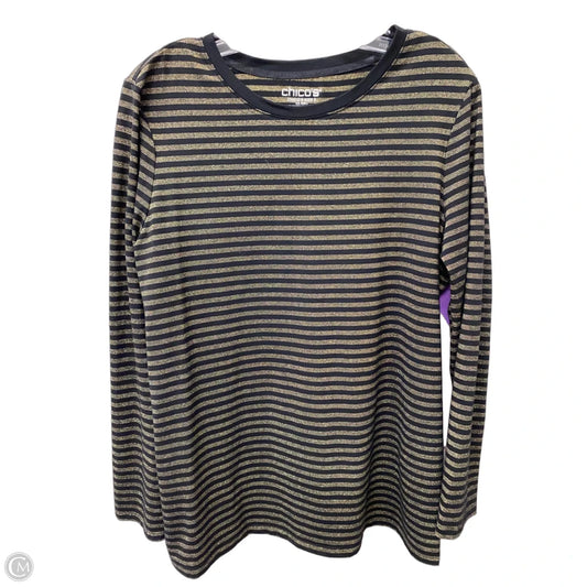 Top Long Sleeve By Chicos In Black, Size: L