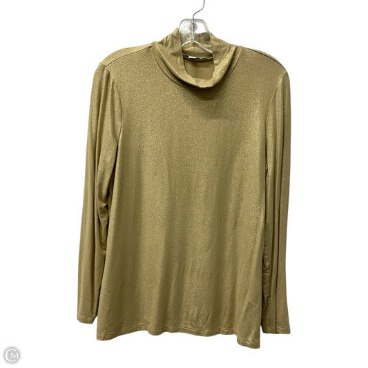 Top Long Sleeve By Chicos In Gold, Size: M