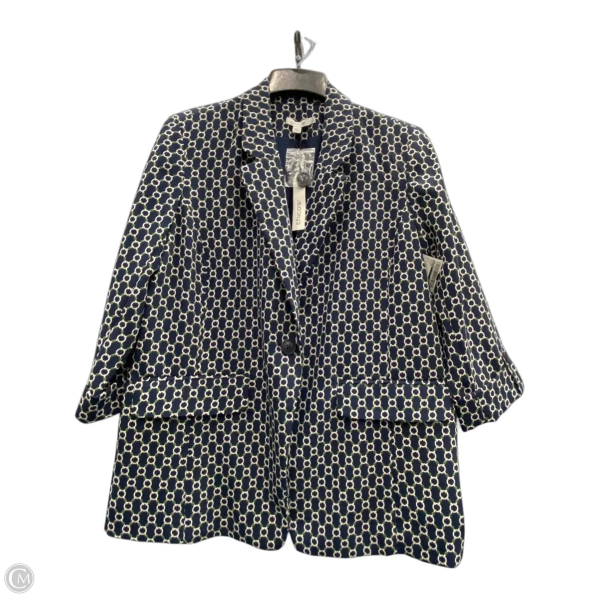 Blazer By Chicos In Blue, Size: L