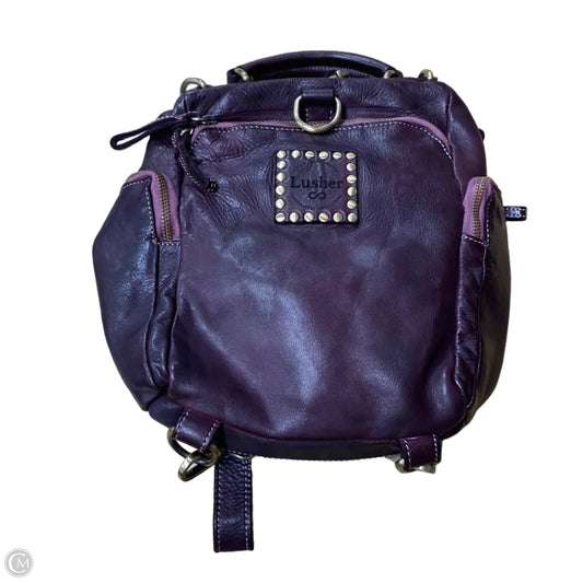 Backpack Leather By Lusher, Size: Medium