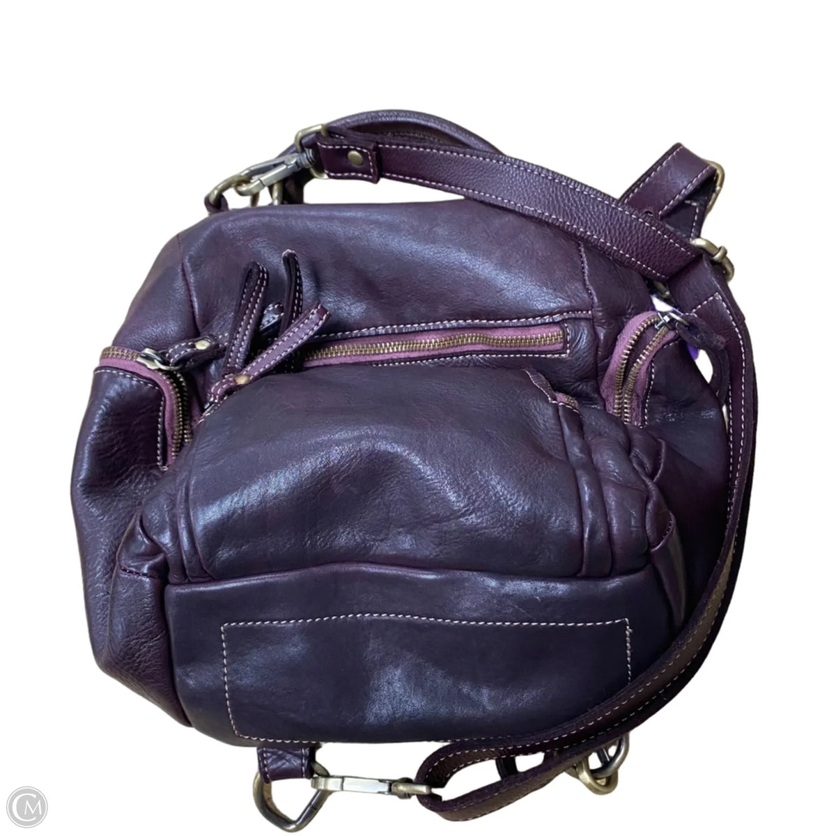 Backpack Leather By Lusher, Size: Medium