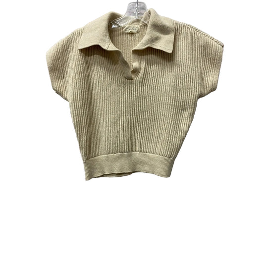 Sweater Short Sleeve By Marled In Beige, Size: S