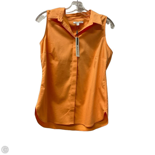 Top Sleeveless By Chicos In Orange, Size: S