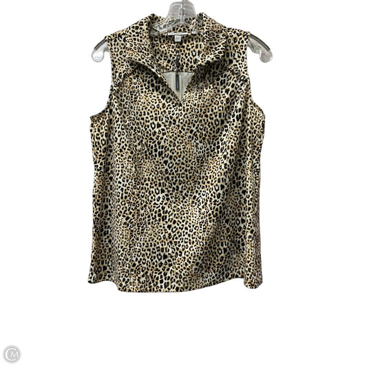 Top Sleeveless By Chicos In Brown, Size: M