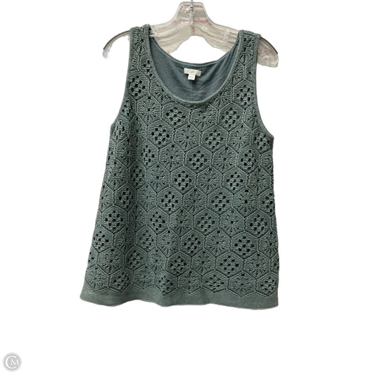 Top Sleeveless By J. Jill In Green, Size: S
