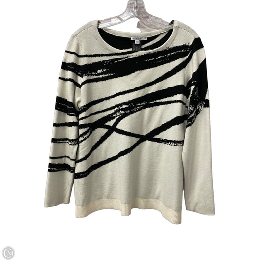 Sweater By Chicos In White, Size: L