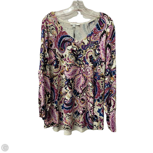 Sweater By Chicos In Purple, Size: Xl