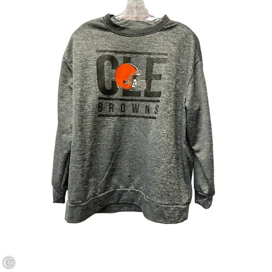 Athletic Top Long Sleeve Crewneck By Nfl In Grey, Size: M