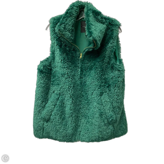 Vest Faux Fur & Sherpa By Talbots In Green, Size: M