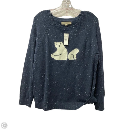 Sweater By Loft In Blue, Size: L