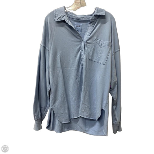Top Long Sleeve By Aerie In Blue, Size: M