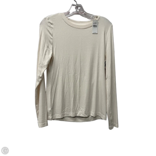 Top Long Sleeve By Loft In Ivory, Size: L