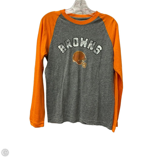 Top Long Sleeve By Nfl In Orange, Size: L