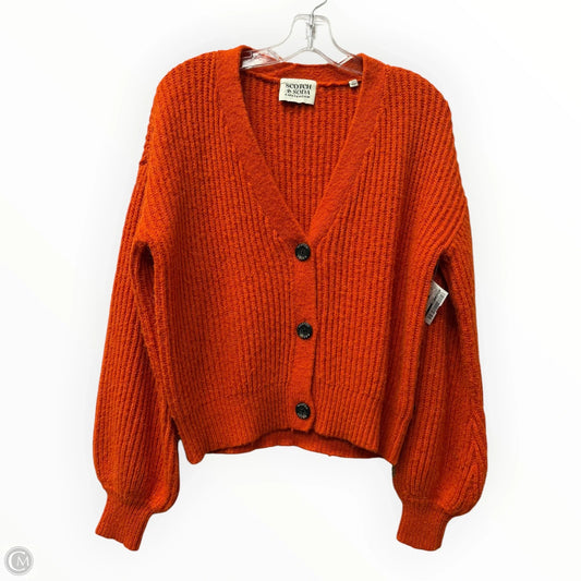 Sweater Cardigan By Scotch & Soda In Orange, Size: Xl