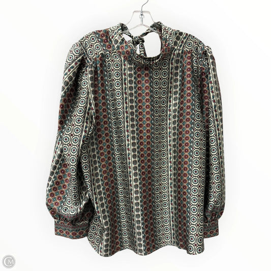 Top Long Sleeve By Loft In Blue & Purple, Size: Xl