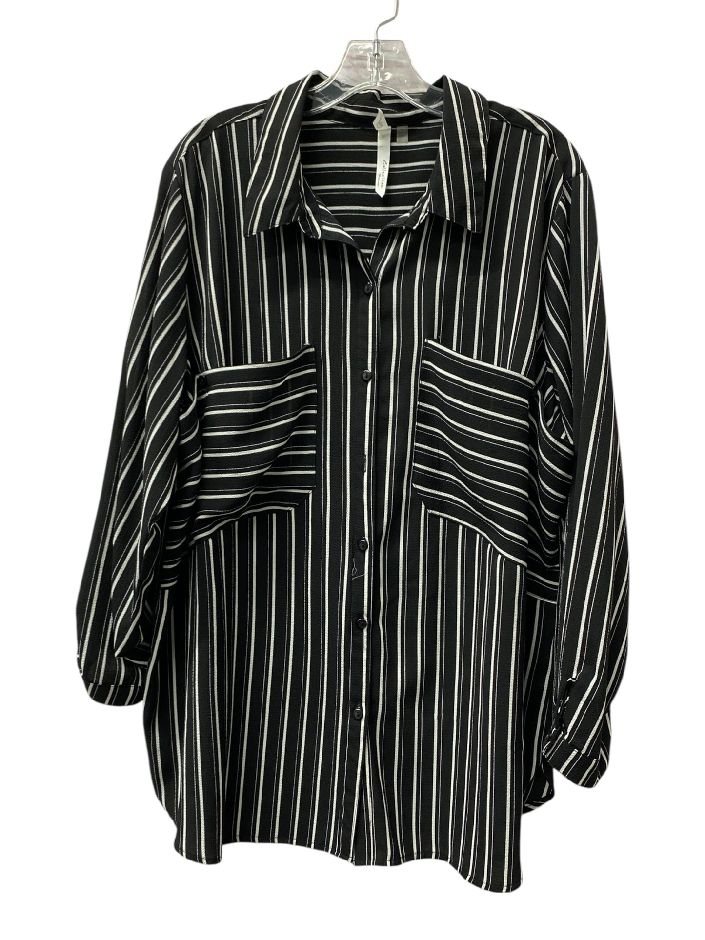Top Ls By Ny Collection In Black, Size:3X