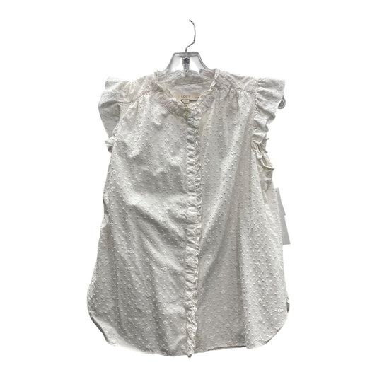 Top Sleeveless By Loft In White, Size:Sp