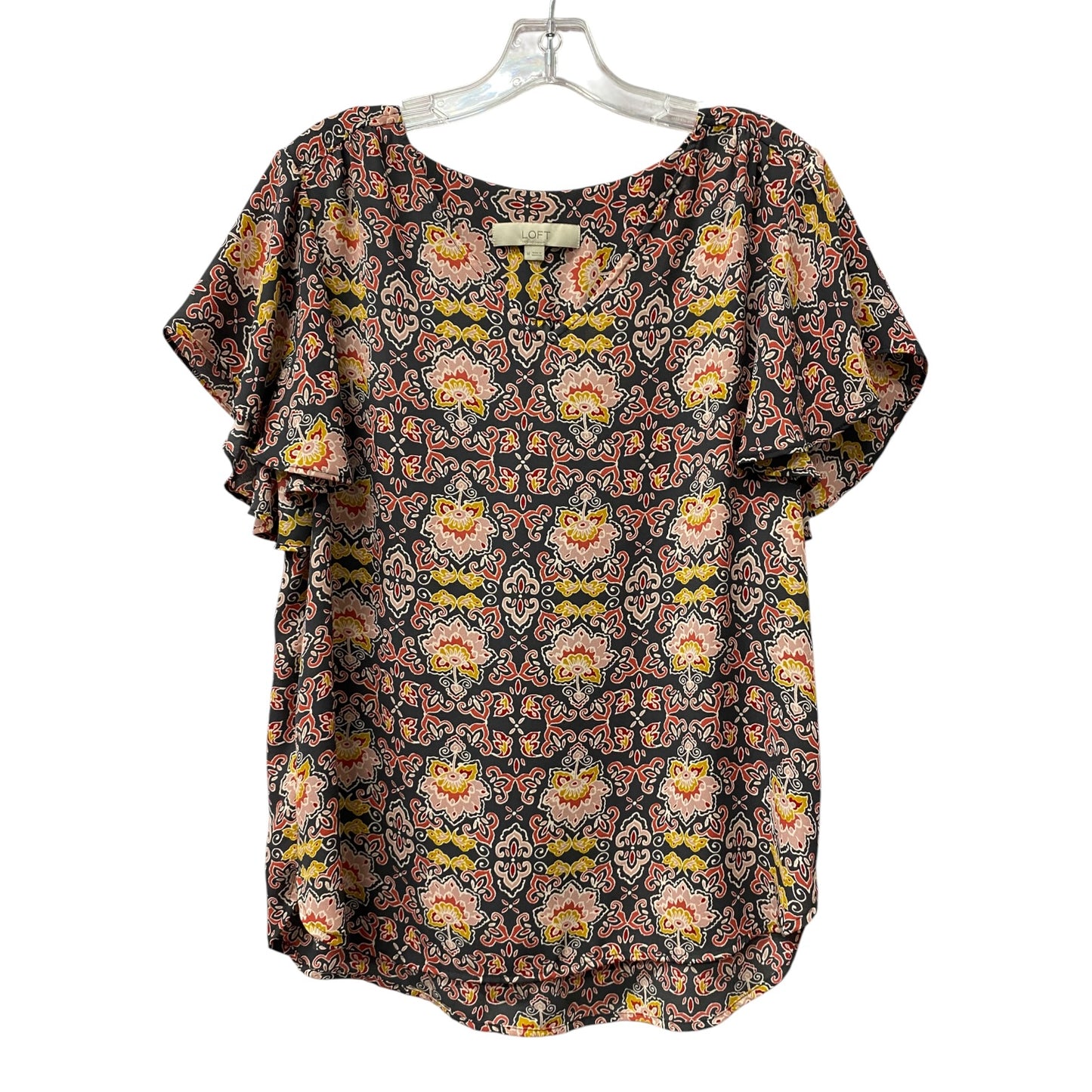 Top Ss By Loft In Pink & Yellow, Size:M