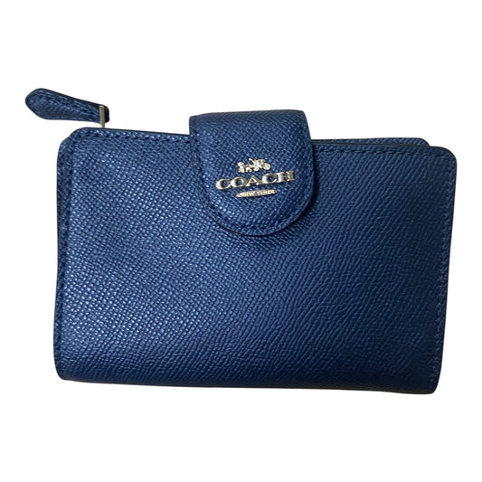 Wallet Designer By Coach In Navy, Size:Small