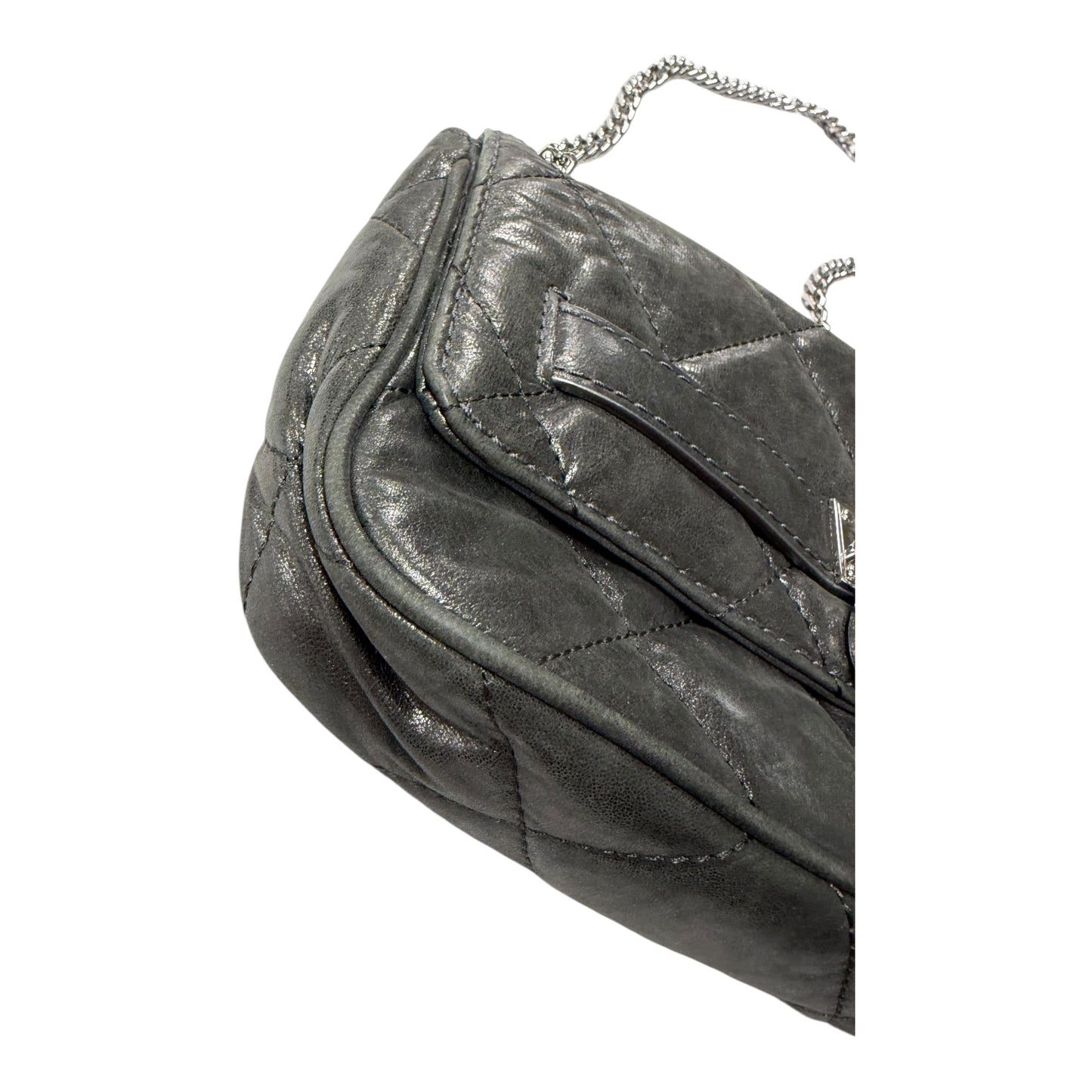 Crossbody Designer By Michael Kors In Silver, Size:Medium