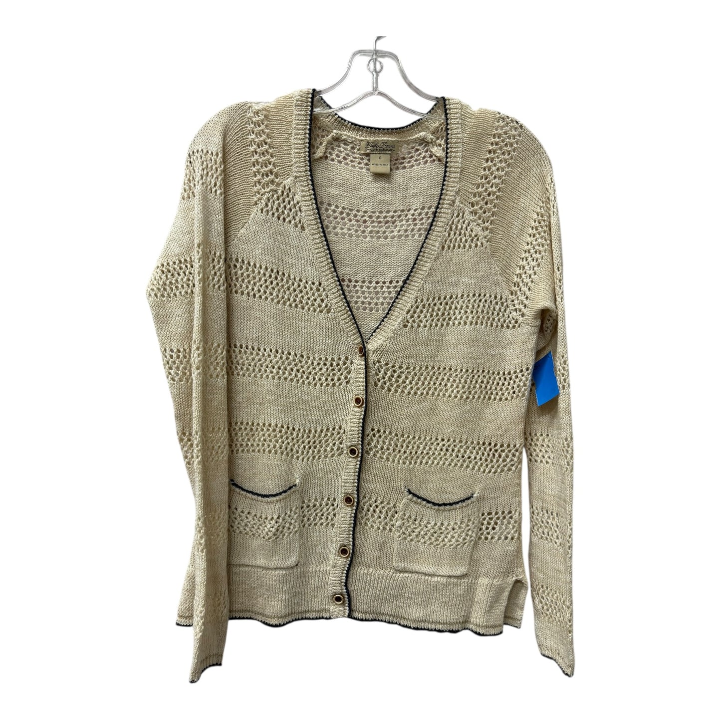 Sweater Cardigan By Lucky Brand In Beige, Size:S