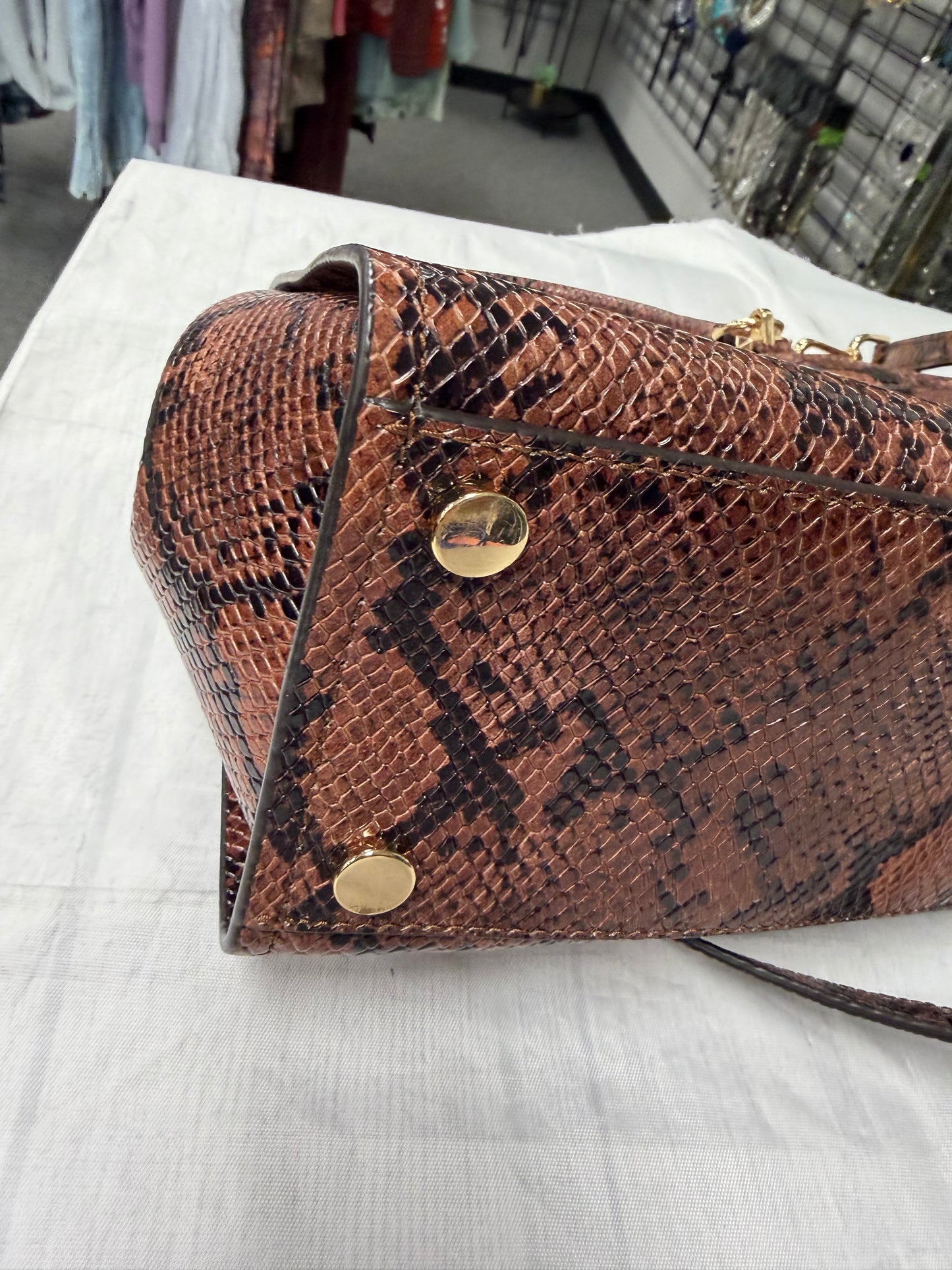 Handbag Designer By Michael Kors In Brown, Size:Medium