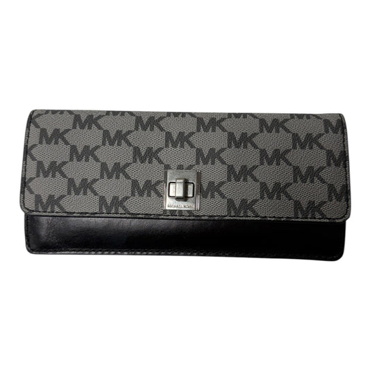 Wallet Designer By Michael Kors In Black & Grey, Size:Medium