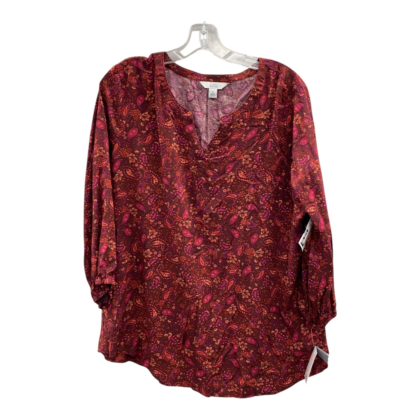 Top Ls By Croft And Barrow In Red, Size:Xl