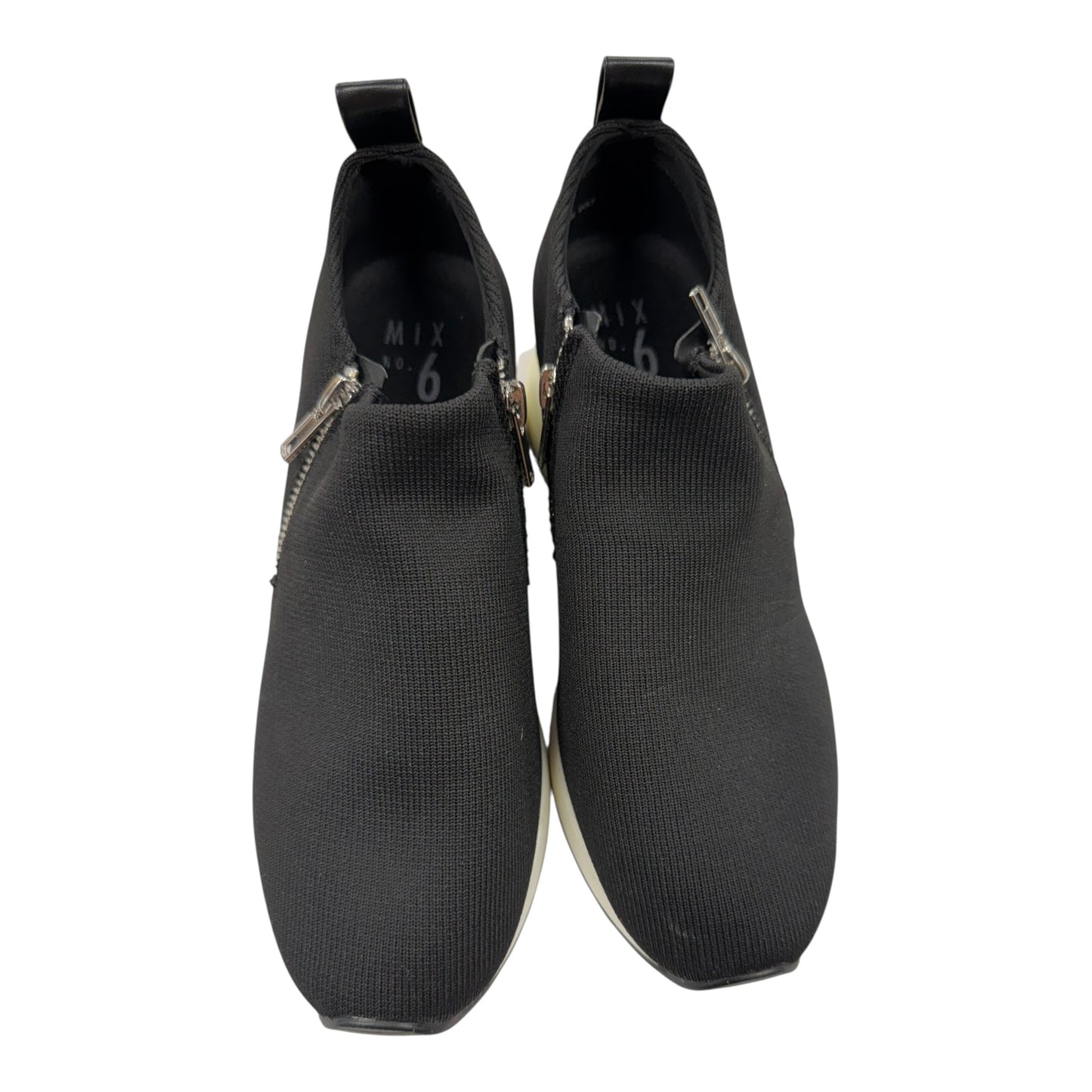 Shoes Heels Wedge By Mix No 6 In Black & White, Size:7.5
