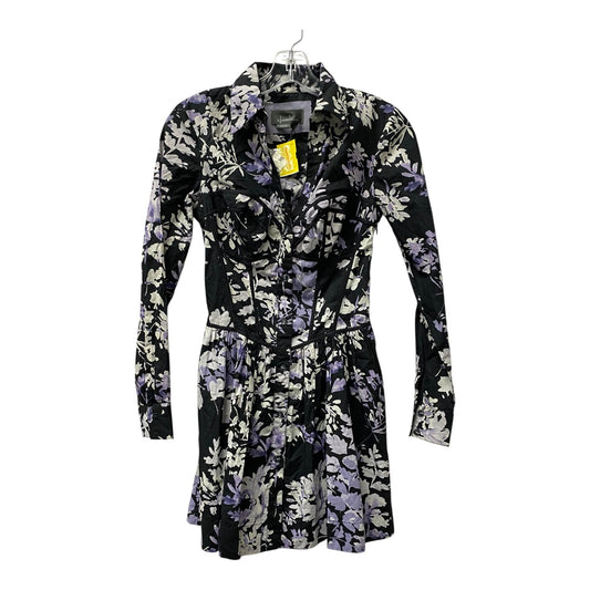 DRESS CASUAL SHORT by ANTHROPOLOGIE In BLACK & PURPLE, Size: XS