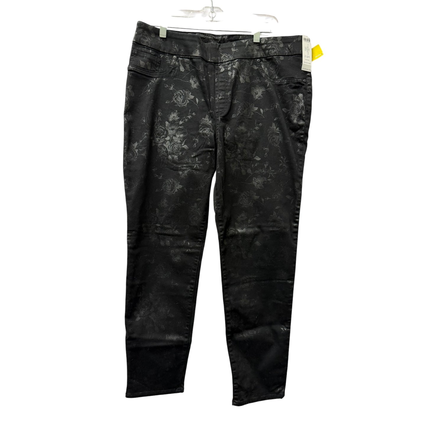 Jeans Jeggings By Chicos In Black Denim, Size:14