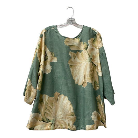 Top Ss By Soft Surroundings In Green & Pink, Size:1X