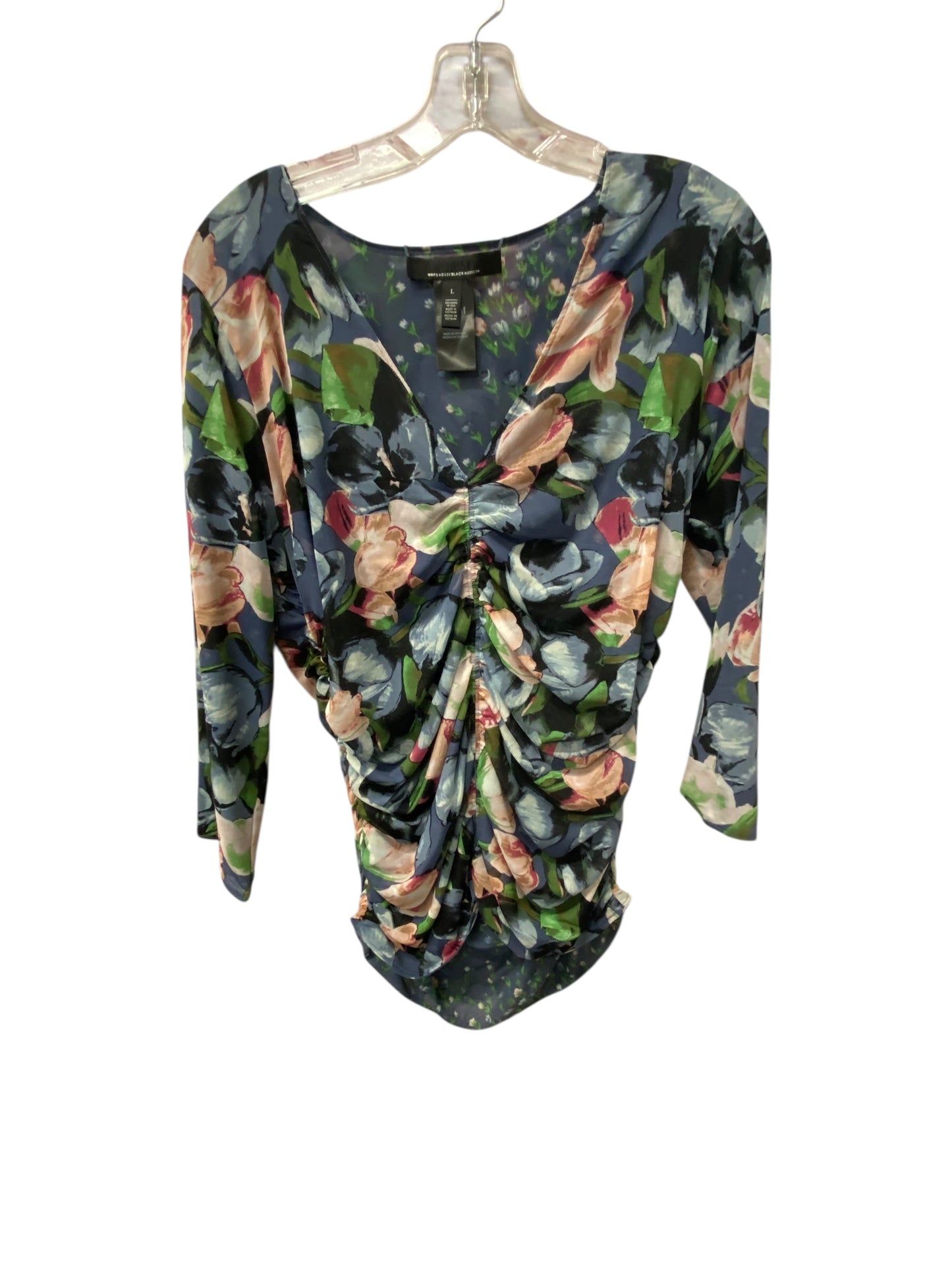 Top Ls By White House Black Market In Floral Print, Size:L