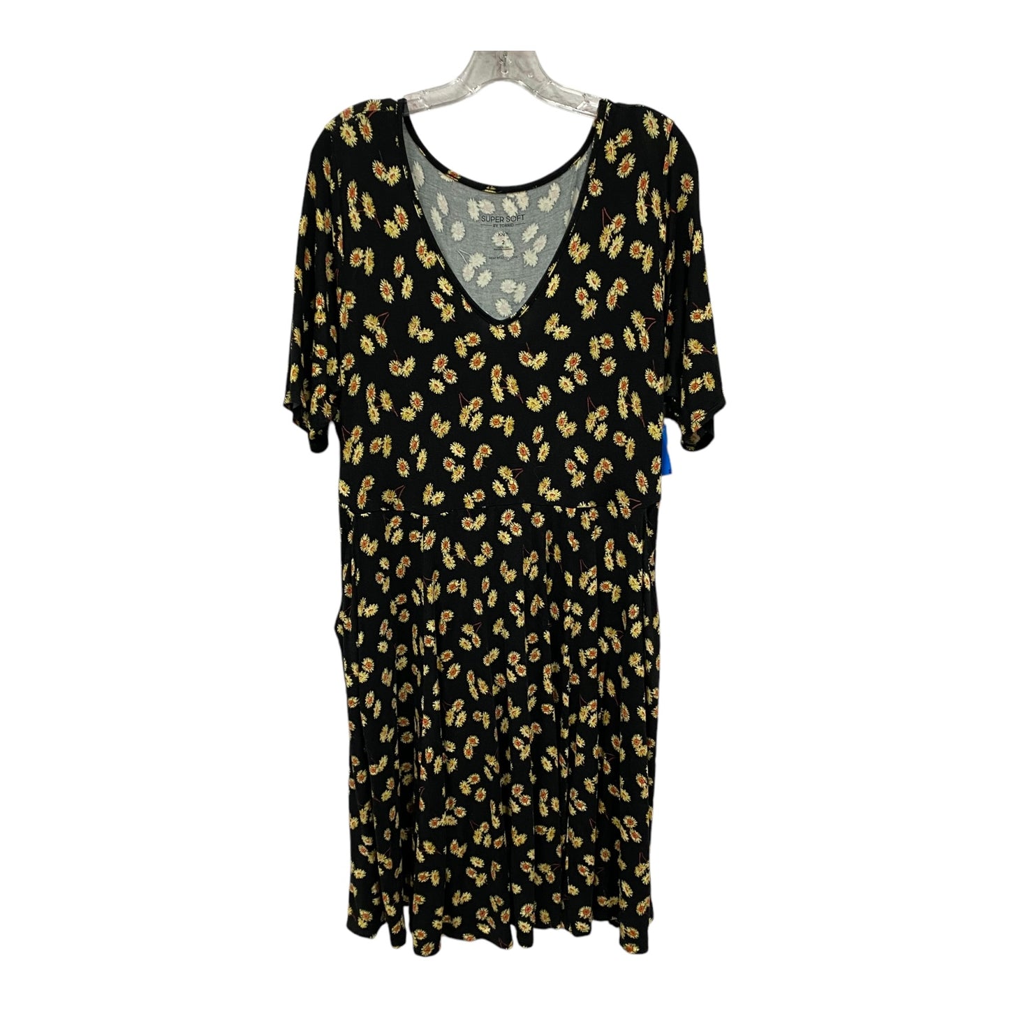 Dress Casual Maxi By Time And Tru In Black, Size:Xl