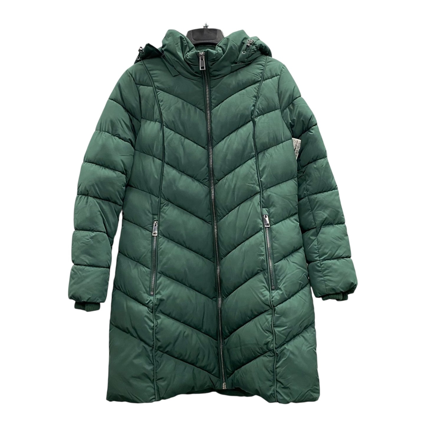 Coat Puffer & Quilted By London Fog In Green, Size:M