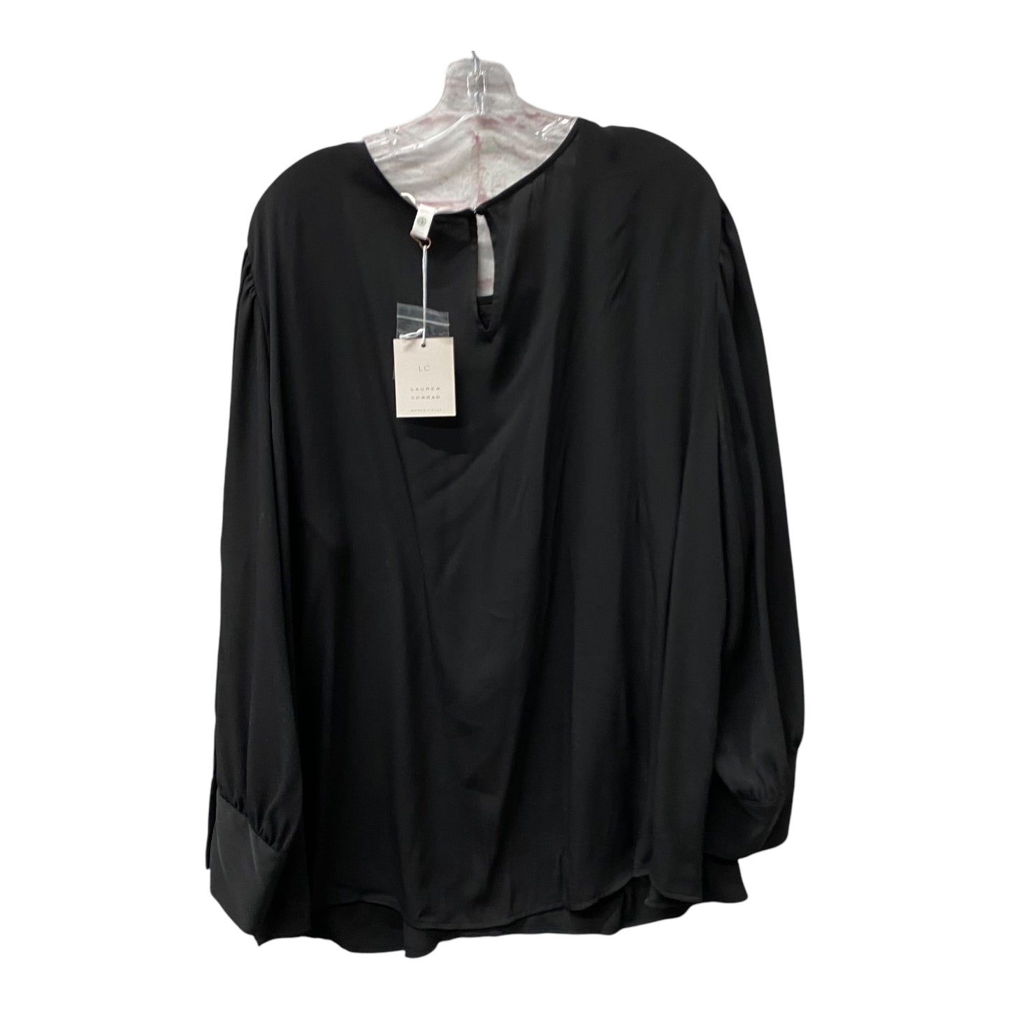 Top 3/4 Sleeve By Lc Lauren Conrad In Black, Size:3X