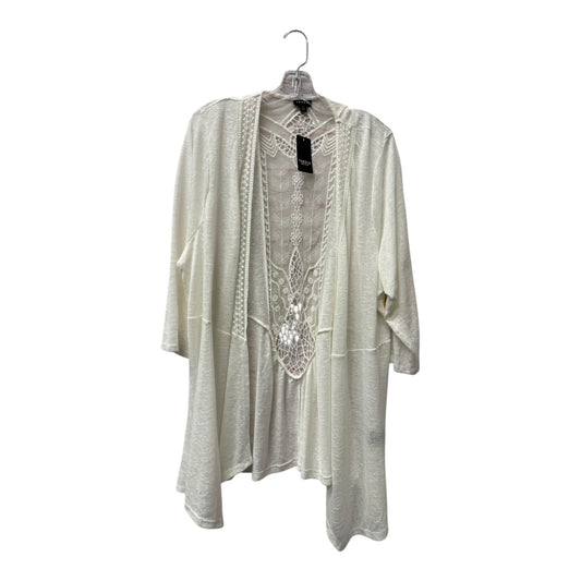 Cardigan By Torrid In Ivory, Size:4X