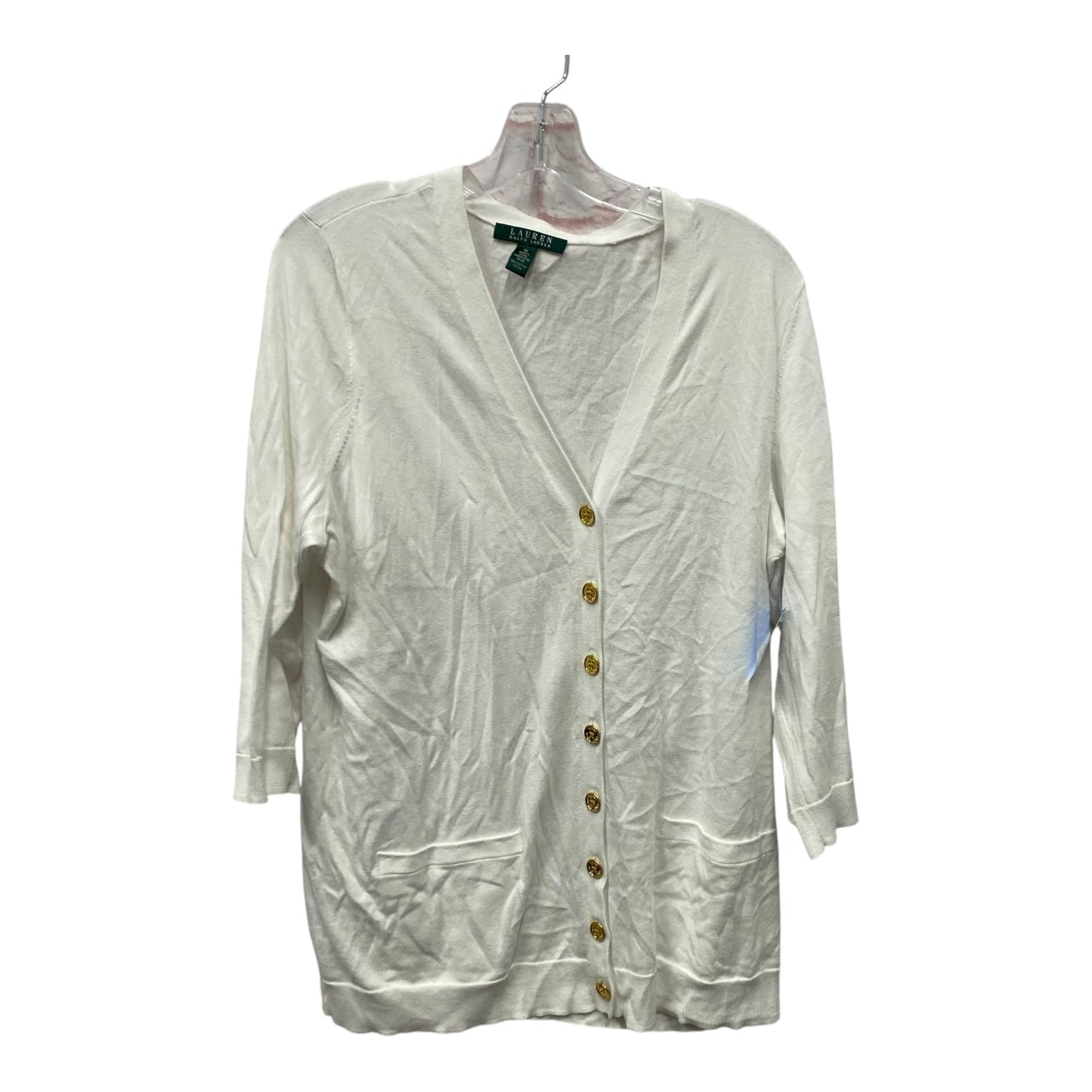 SWEATER CARDIGAN by LAUREN BY RALPH LAUREN In WHITE, Size: 1X