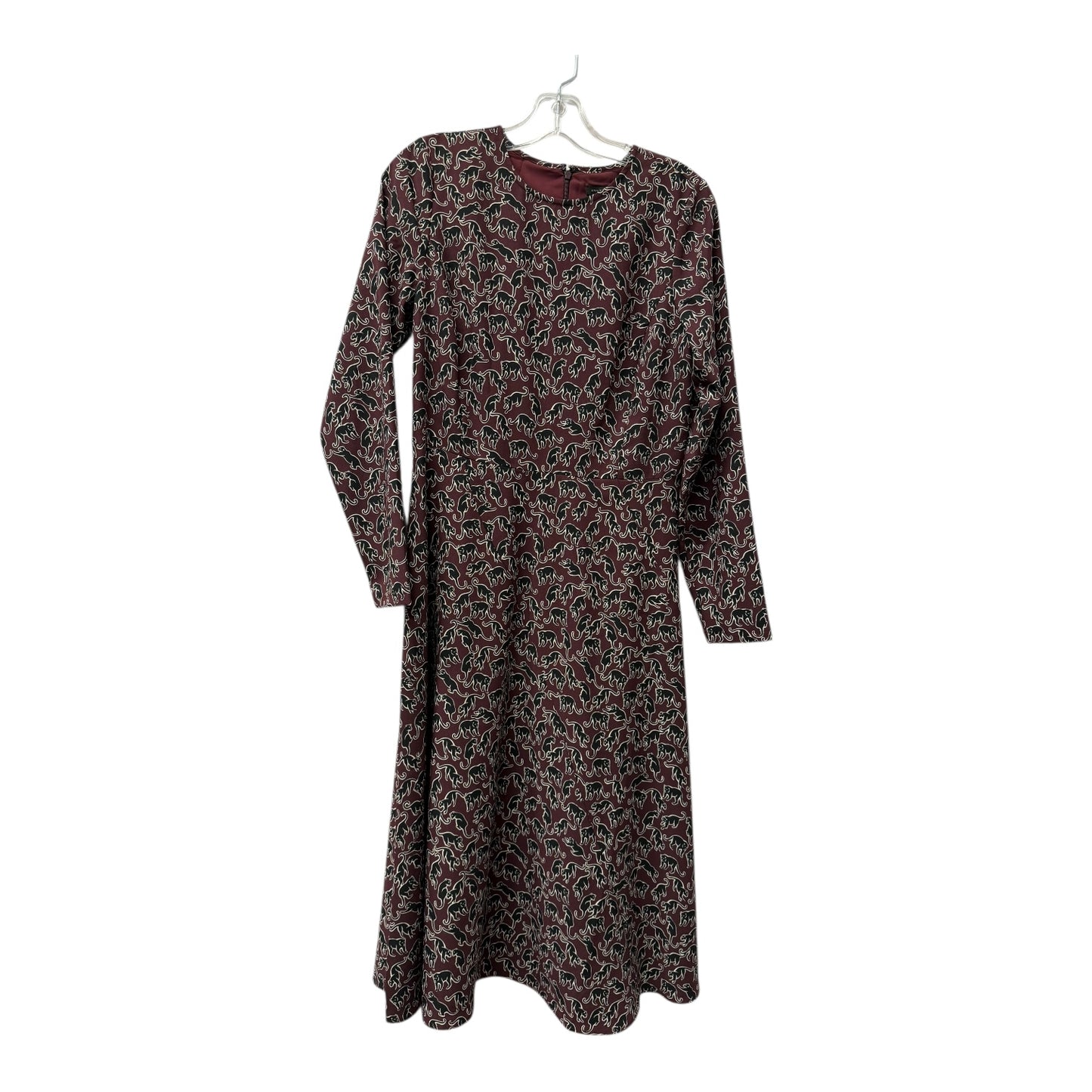 Dress Casual Midi By Ann Taylor In Maroon, Size:S