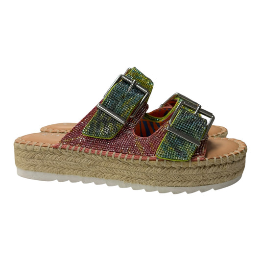 Sandals Flats By Gianni Bini In Multi, Size:7