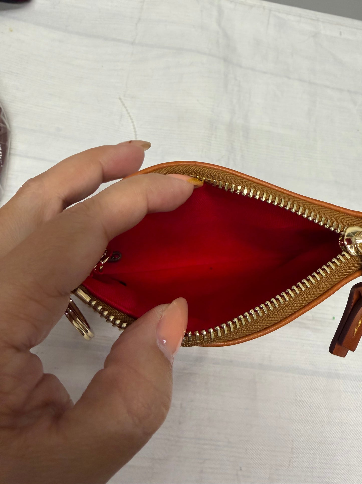 Coin Purse Designer By Dooney And Bourke In Red, Size:Large