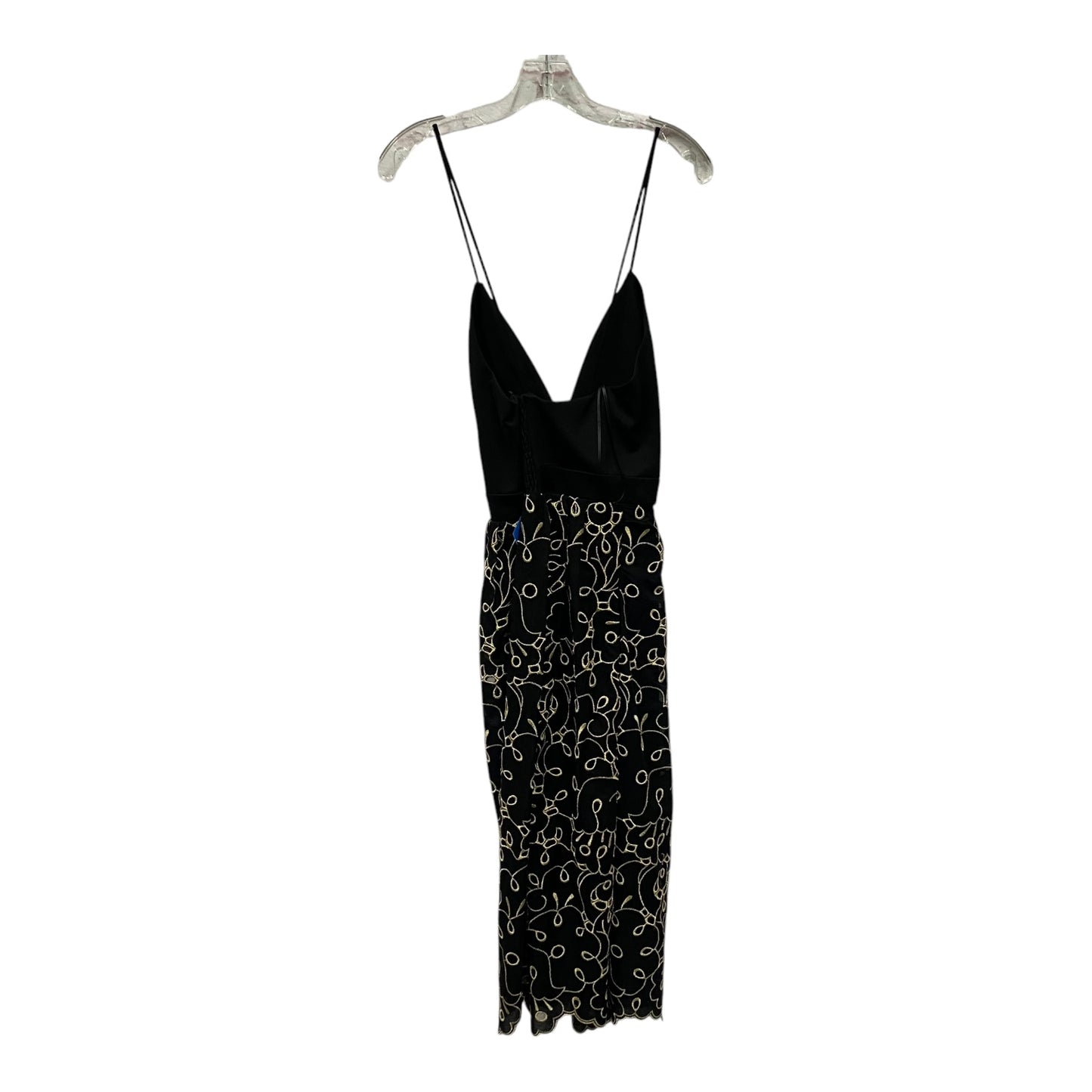 Dress Party Midi By Maeve In Black & Gold, Size:S