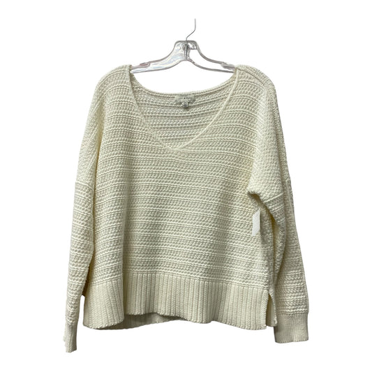 Sweater By Lucky Brand In Ivory, Size:M