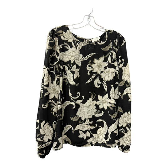 Top Ls By Loft In Black & Cream, Size:S