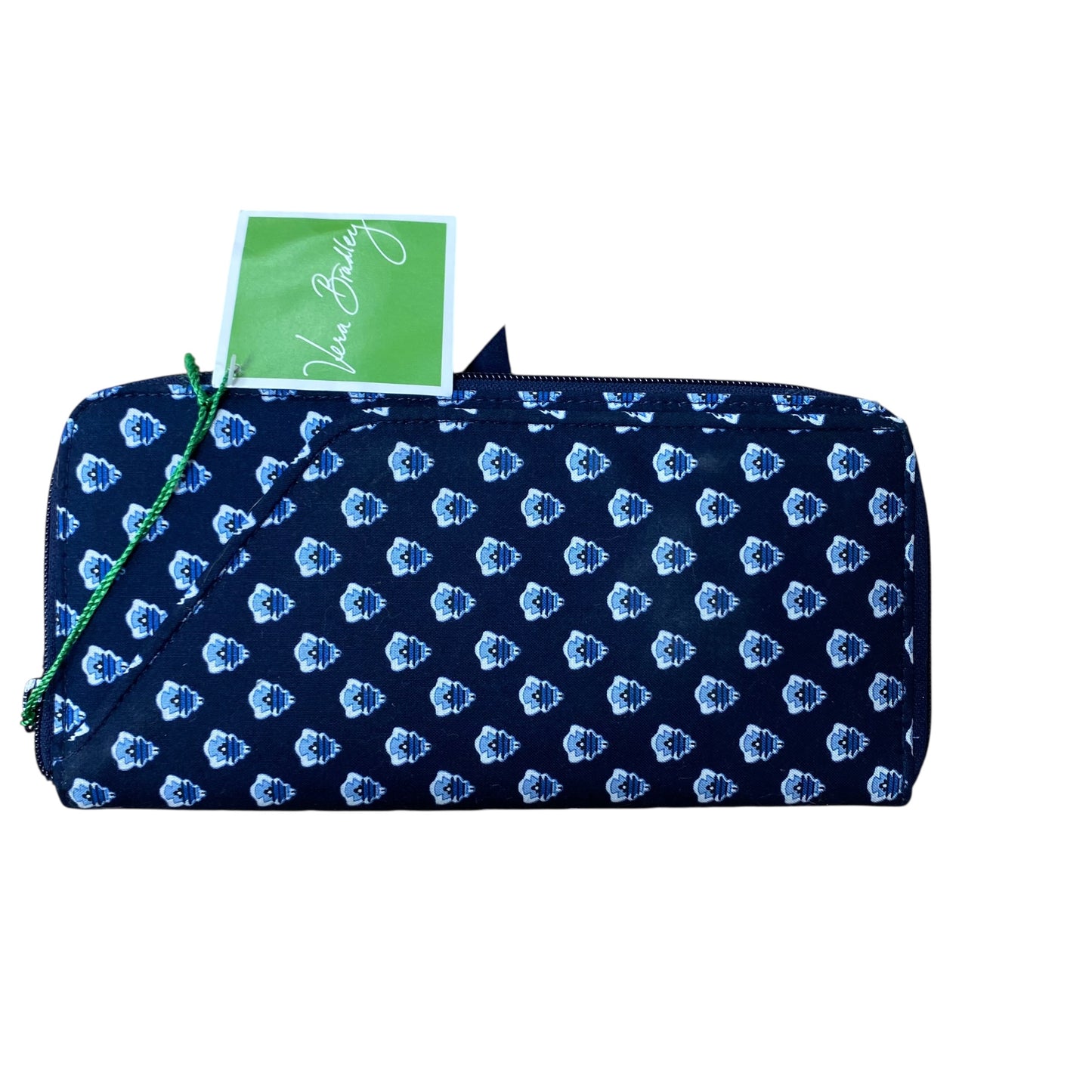 Wallet By Vera Bradley In Blue & White, Size:Large