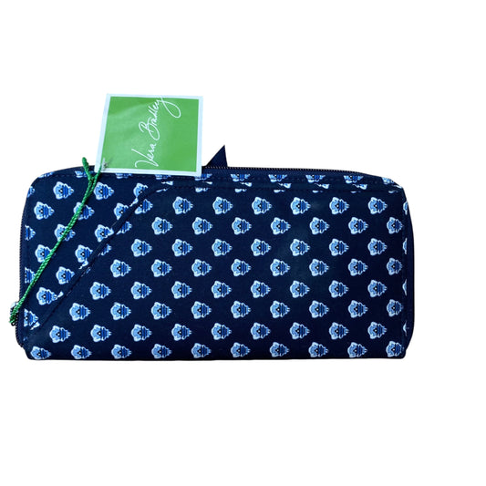 Wallet By Vera Bradley In Blue & White, Size:Large